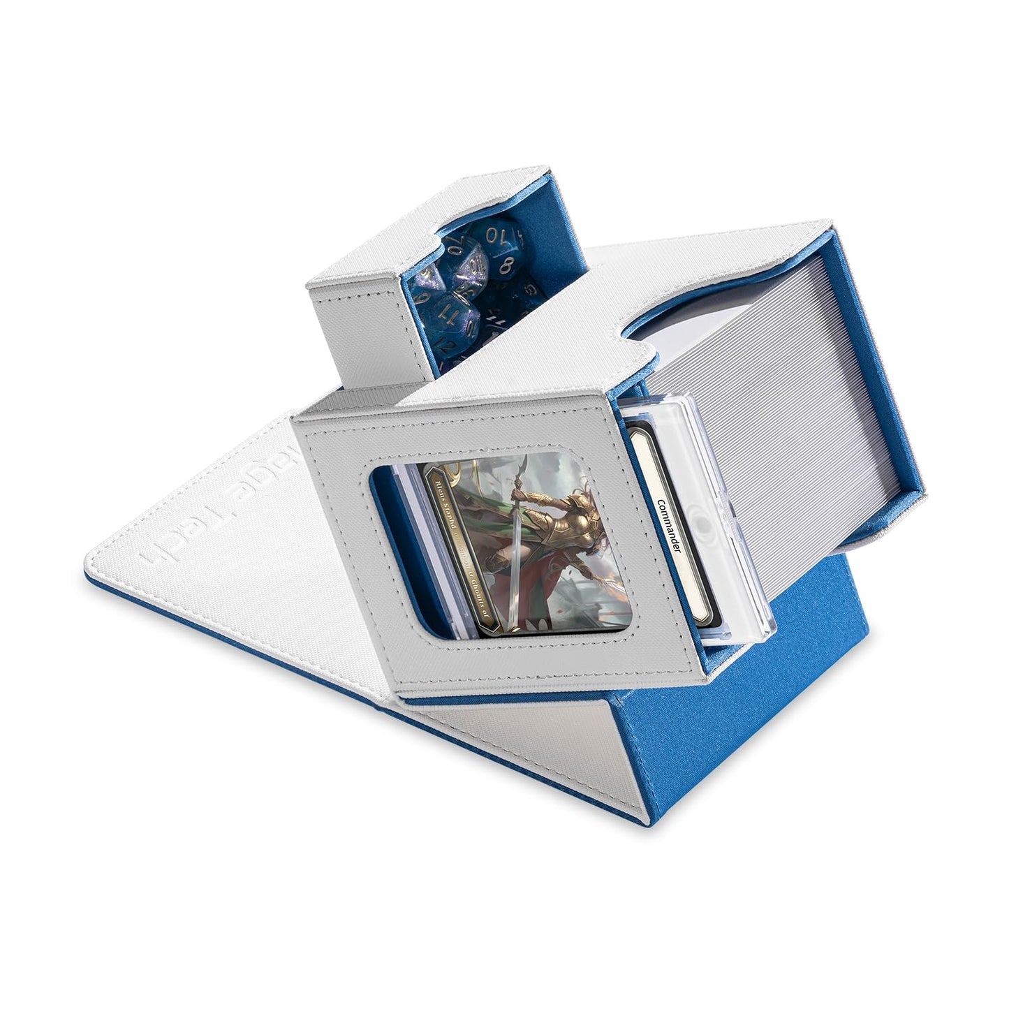 Commander Deck Box mit Würfelablage, 3. Verdict (Weiss/Blau)