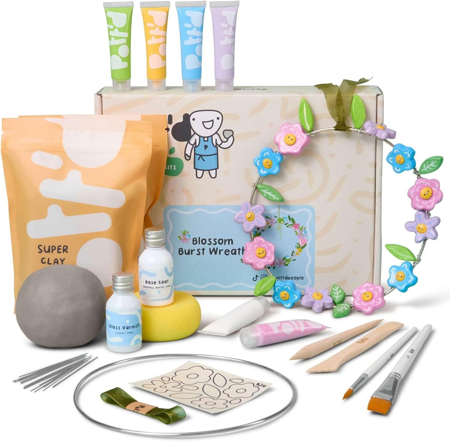 Mini-Töpfer-Set Blütenkranz, Blütenkranz