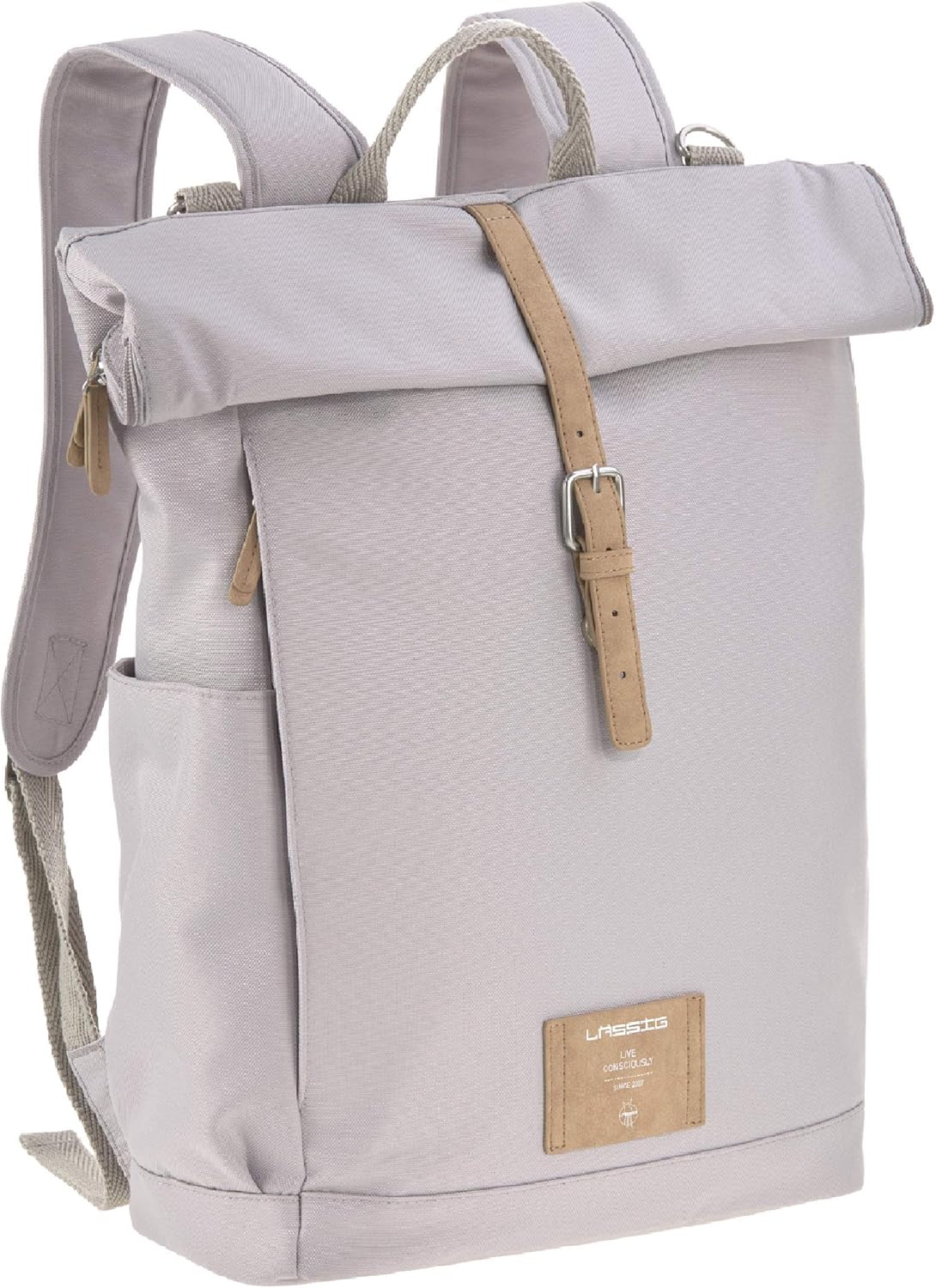 Rolltop Wickelrucksack, Grau