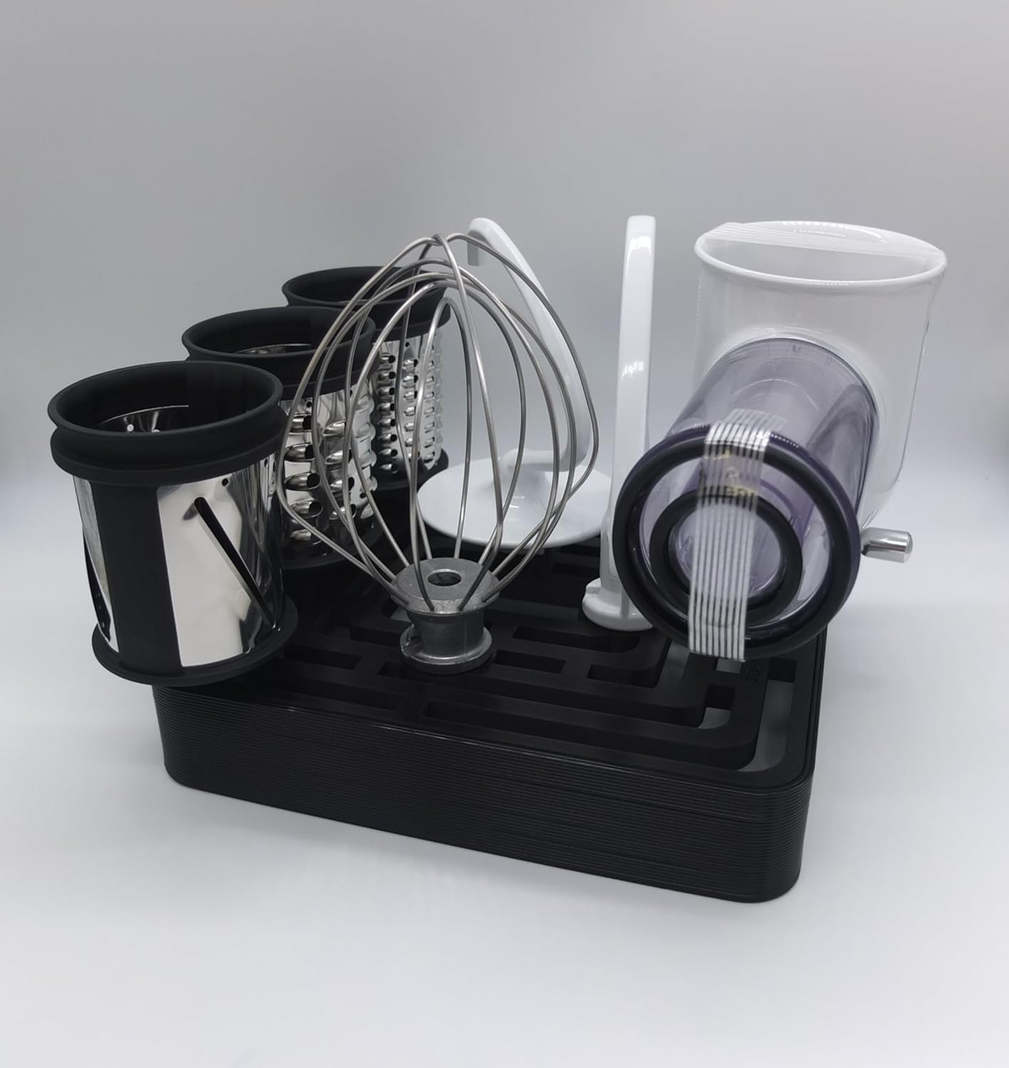 Halter für KitchenAid Aufsätze im Art Deco Stil, Schwarz