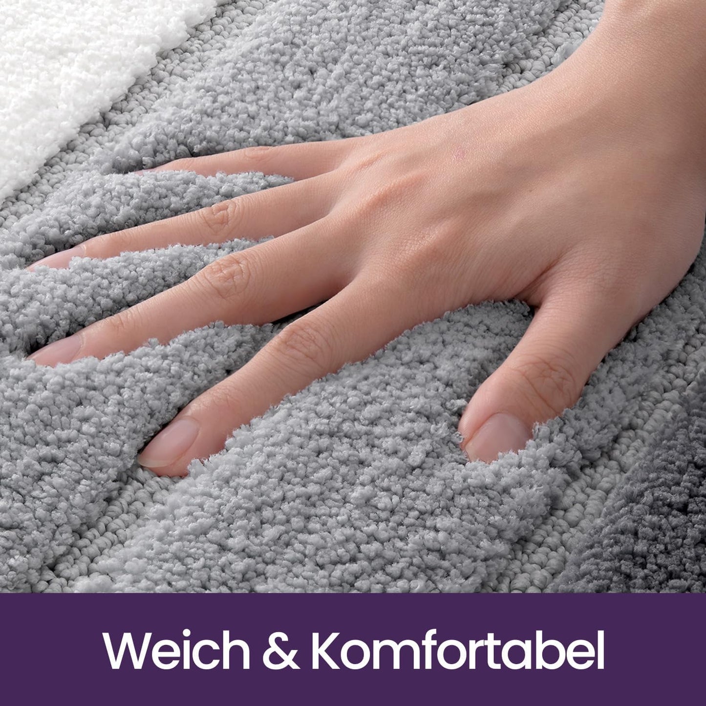 Rutschfeste Badematte, 50 x 80 cm, 50 x 80 cm (Rechteckig) Grau