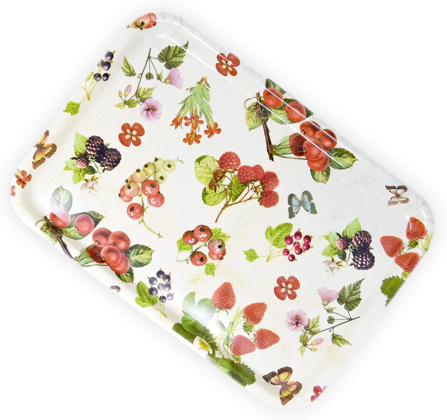Serviertablett aus Melamin, 45 x 31 x 3 cm Waldbeeren