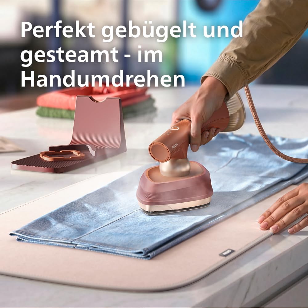 OneTurn 2in1 Bügeleisen und Steamer 1800 W, Stylemat Terracotta
