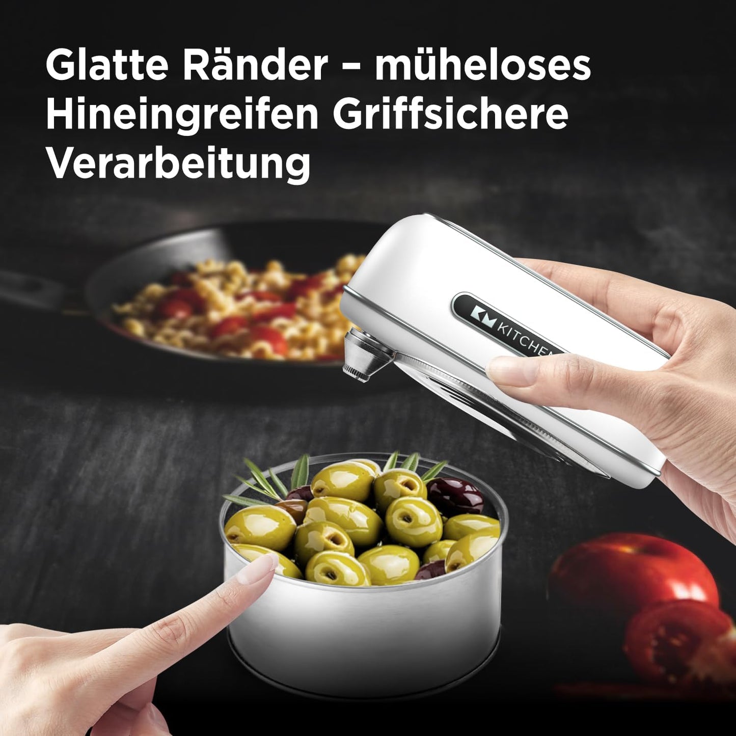 Wiederaufladbarer Dosenöffner Orbit One, Weiß