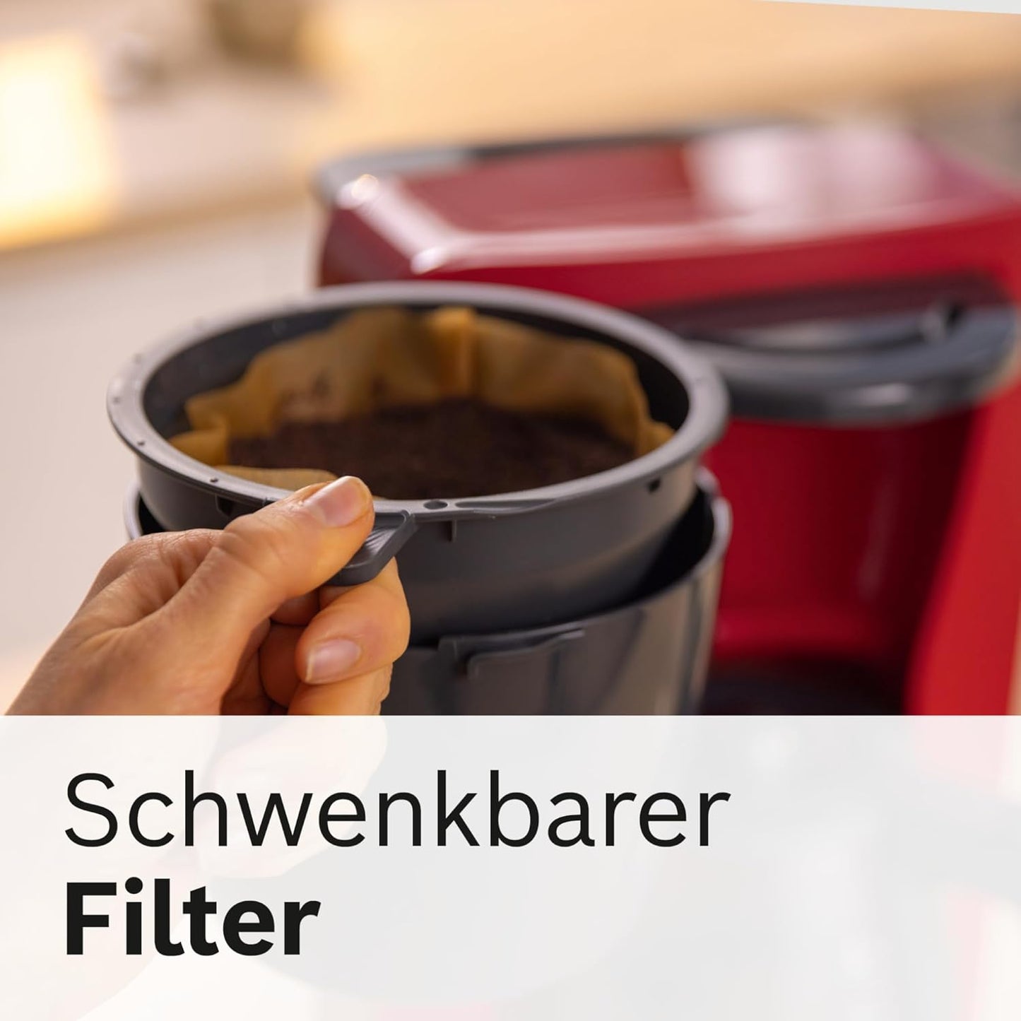 Filterkaffeemaschine MyMoment mit Glaskanne 1,25 L, ohne Aromastufe Rot