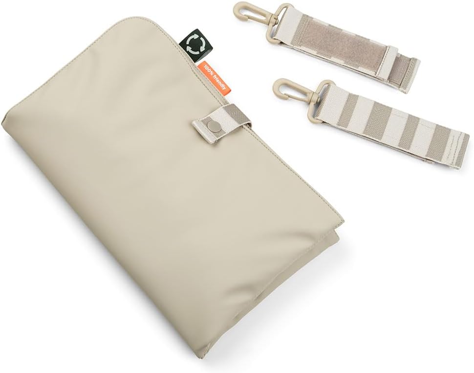 Wickeltasche mit Wickelunterlage & Kinderwagen-Haken, Sand