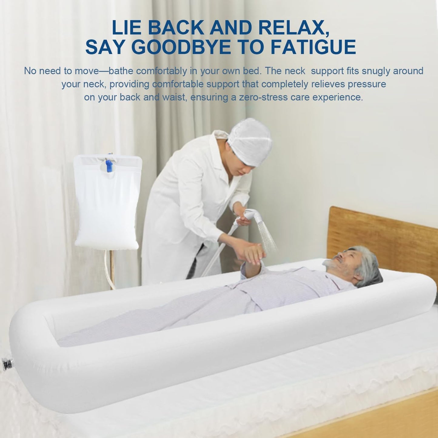 Aufblasbare Badewanne mit Duschset und Luftpumpe