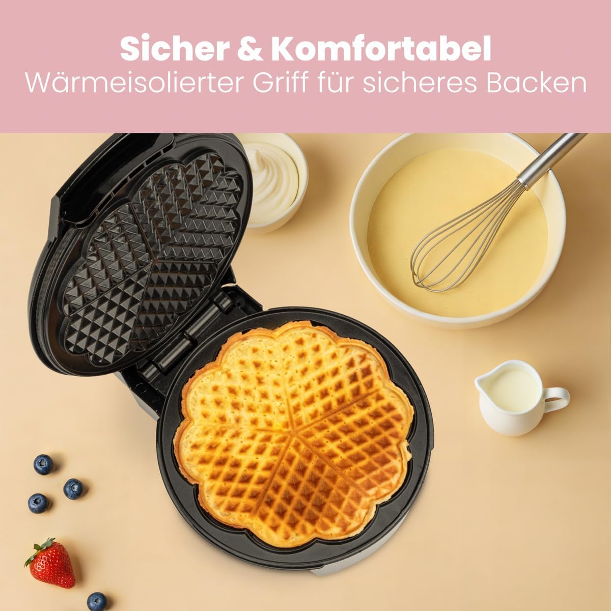 Herzwaffeleisen, Schwarz
