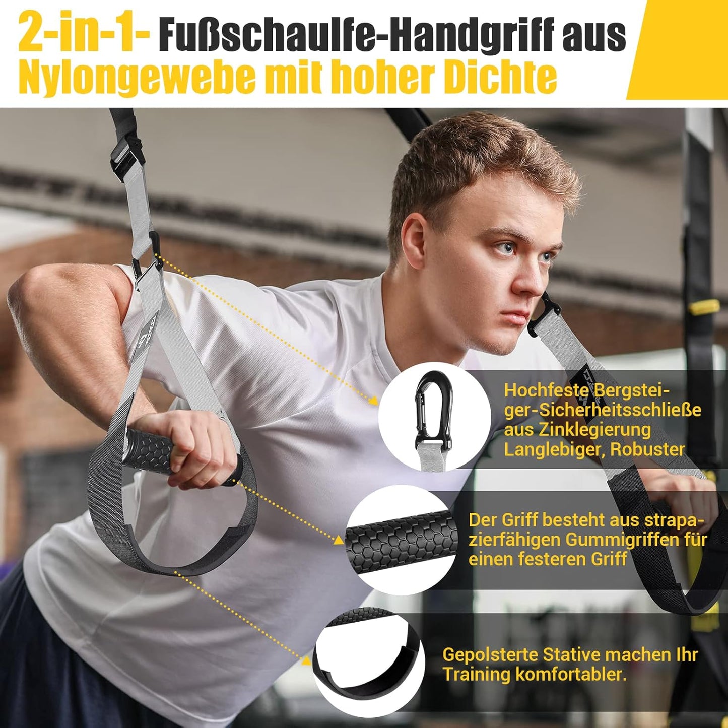 Schlingentrainer für Ganzkörpertraining, Grey
