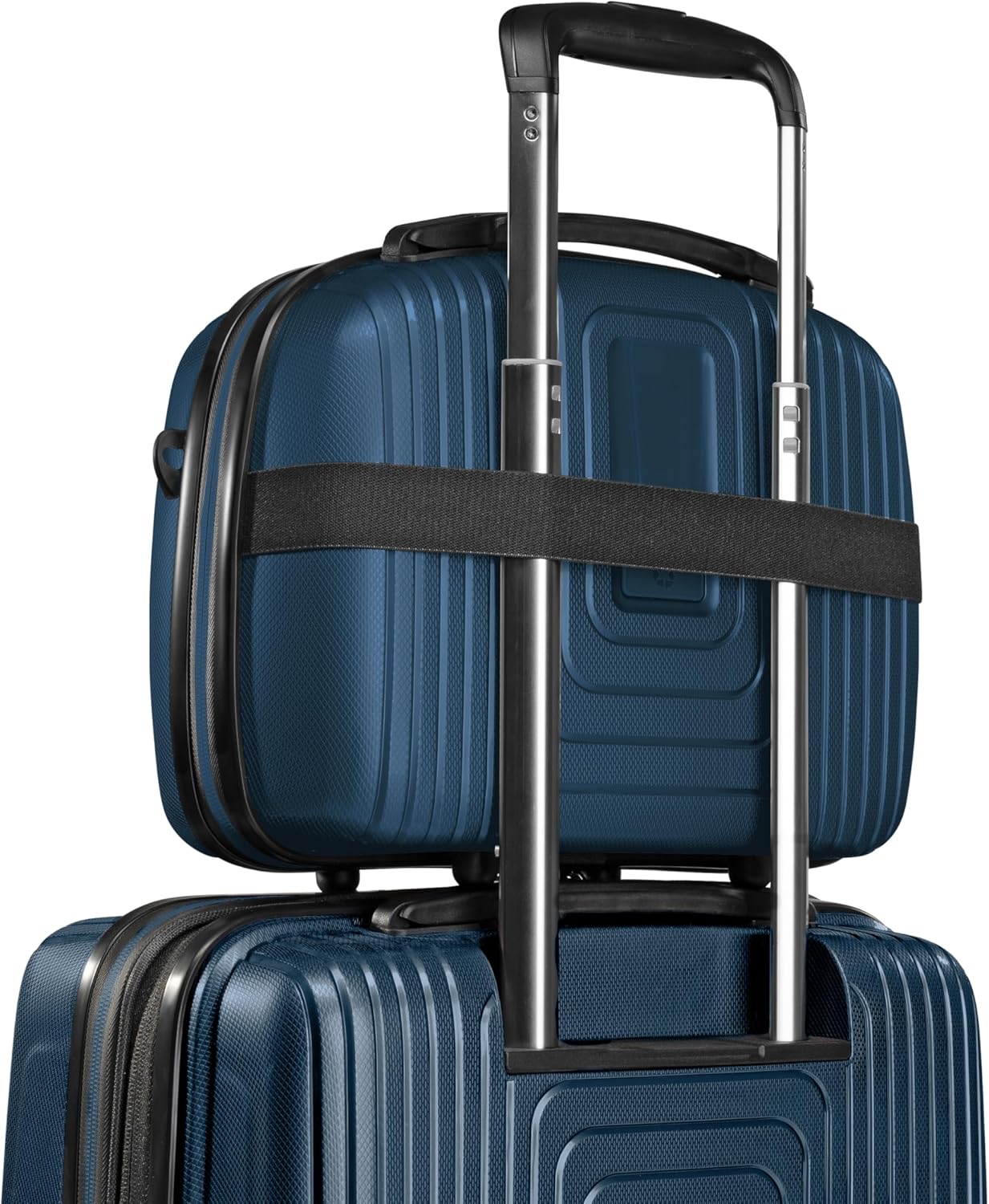 Essentials Hartschalen Koffer-Set 4-tlg., Dark Blue Metallic 4-Set+ (Laptop)
