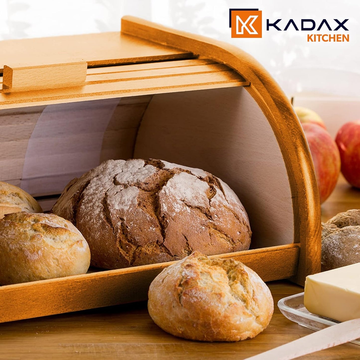 Brotkasten mit Rolldeckel, Beige