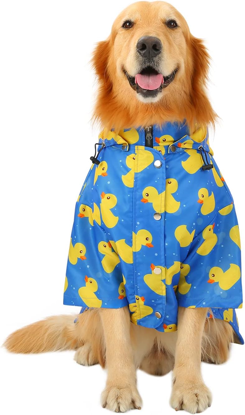 Hunde-Regenmantel mit Kapuze, XXX-Large Entenblau