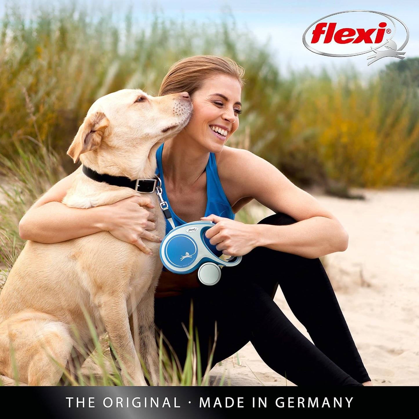 Comfort L Roll-Leine für Hunde bis 60 kg, blau, L