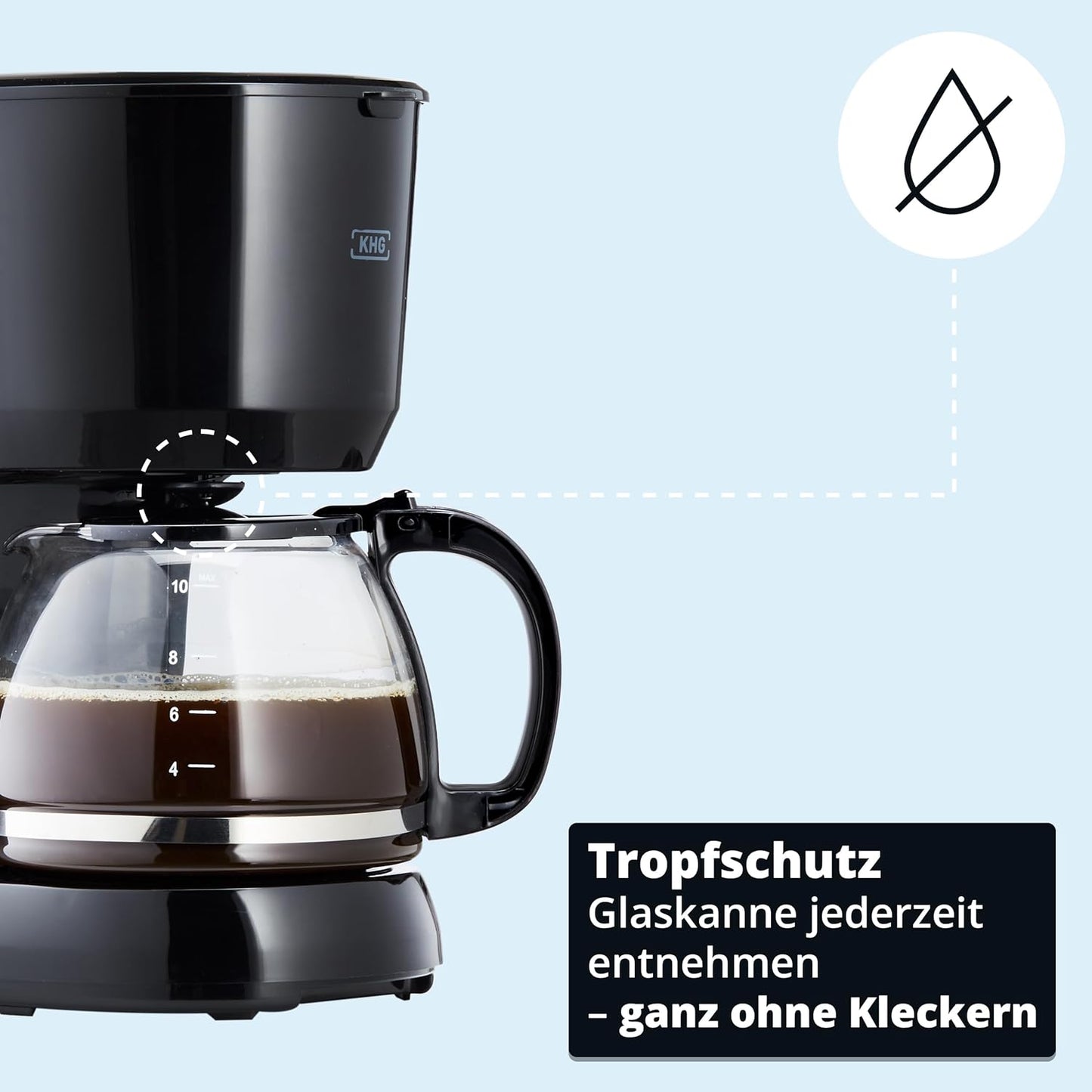 Filterkaffeemaschine KA-128S mit Glaskanne