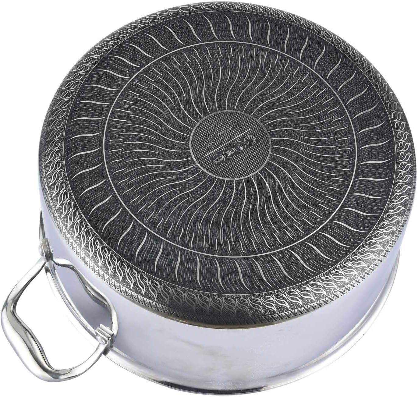 Induktionstopf mit Glasdeckel, 24 cm Kochtopf