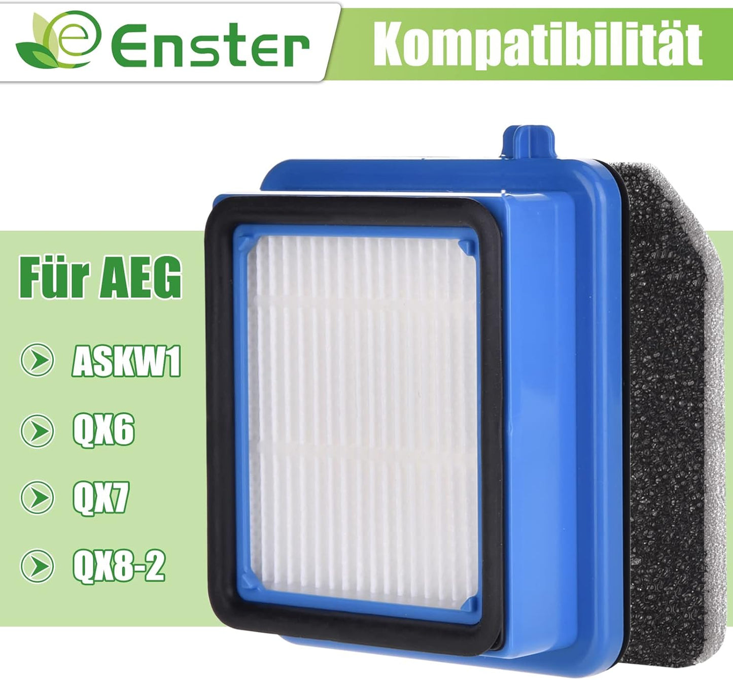 9-teiliges Filterset für AEG Staubsauger, ED-QX6-4P