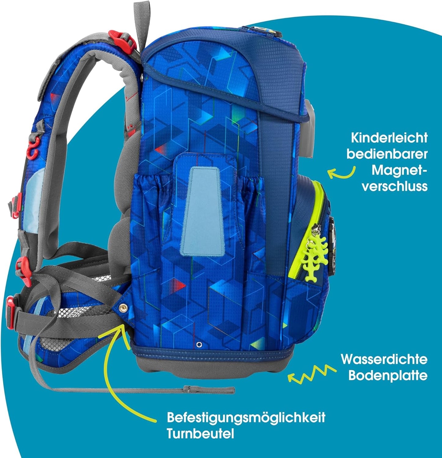 Schulranzen-Set Police Truck Charly, Police Truck Charly - Blau