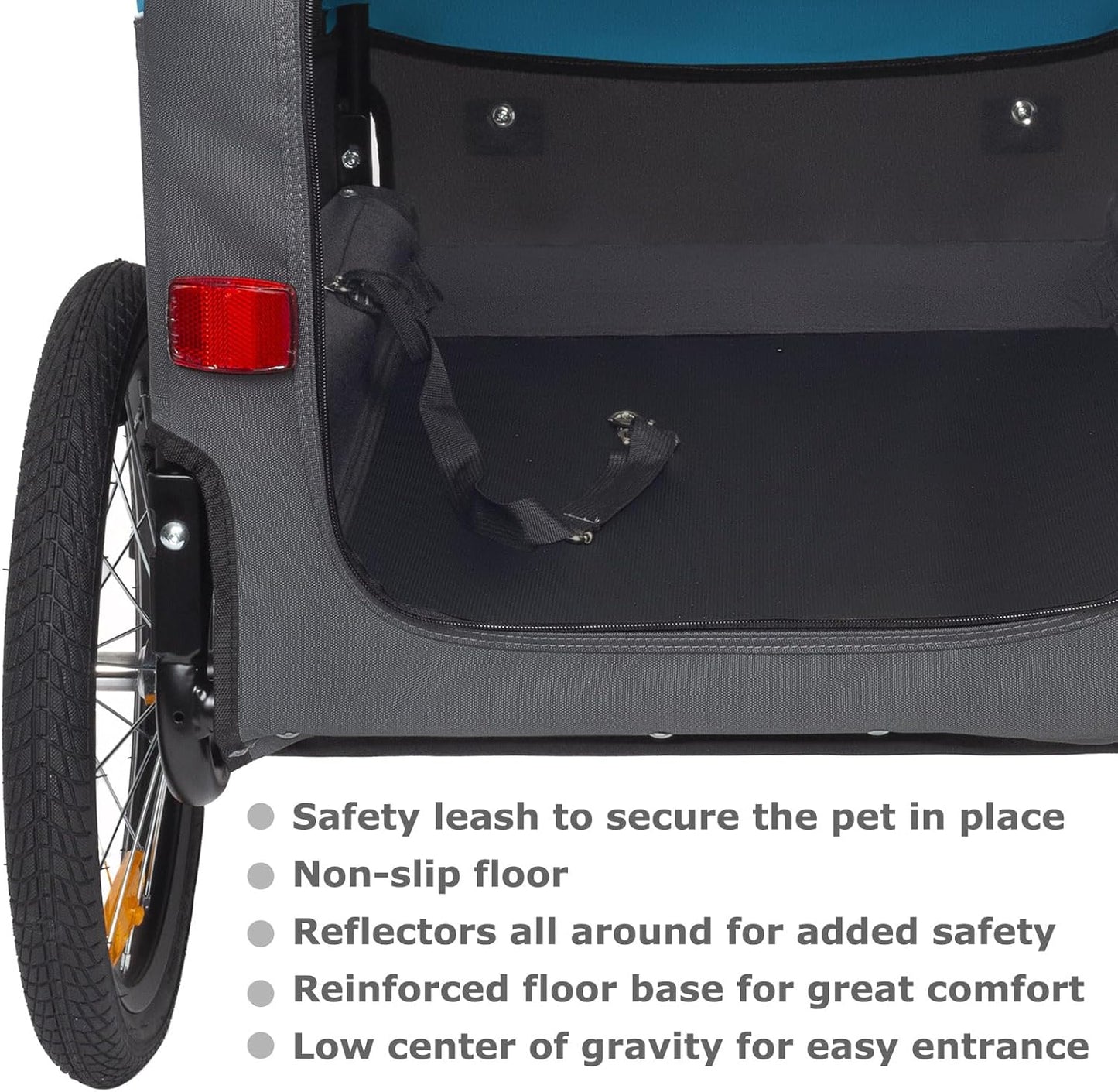 2-in-1 Hundeanhänger & Jogger für Hunde bis 35kg, BLAU