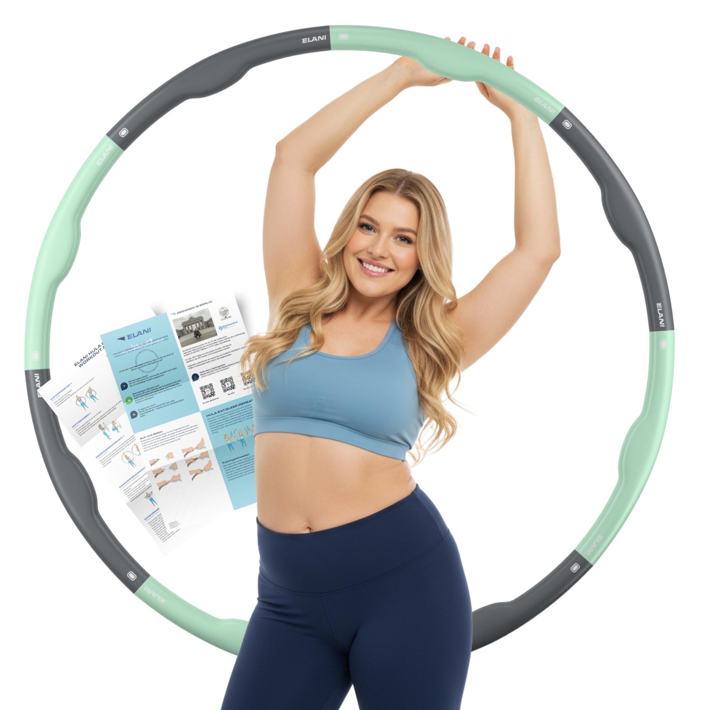 Hula Hoop Reifen, Mintgrün 1,5kg