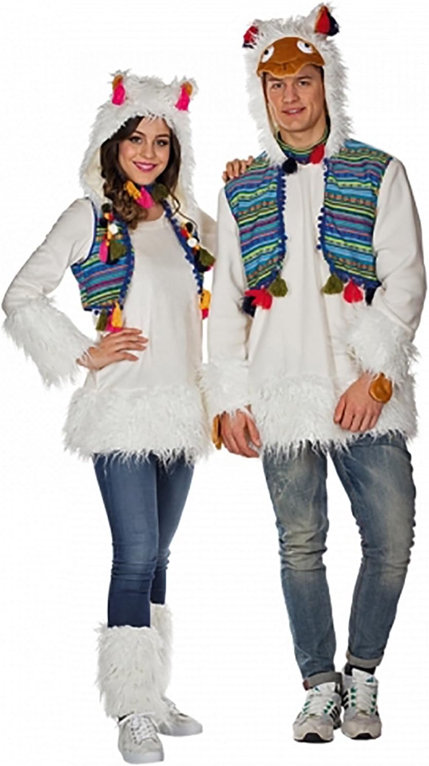 Lama Kostüm mit Stulpen und Mütze, 38