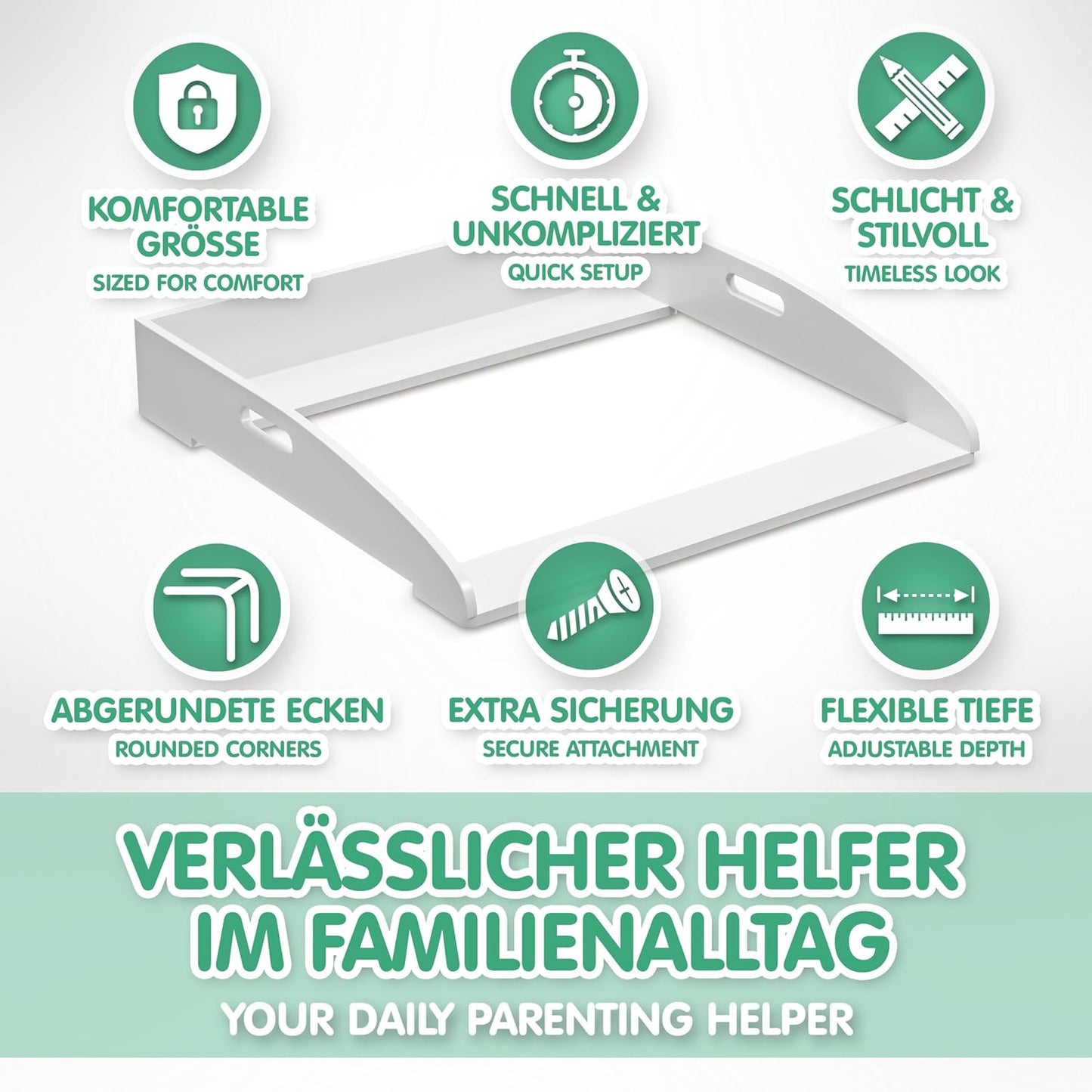 Universal Wickelaufsatz für IKEA Kommoden 77×76×12 cm