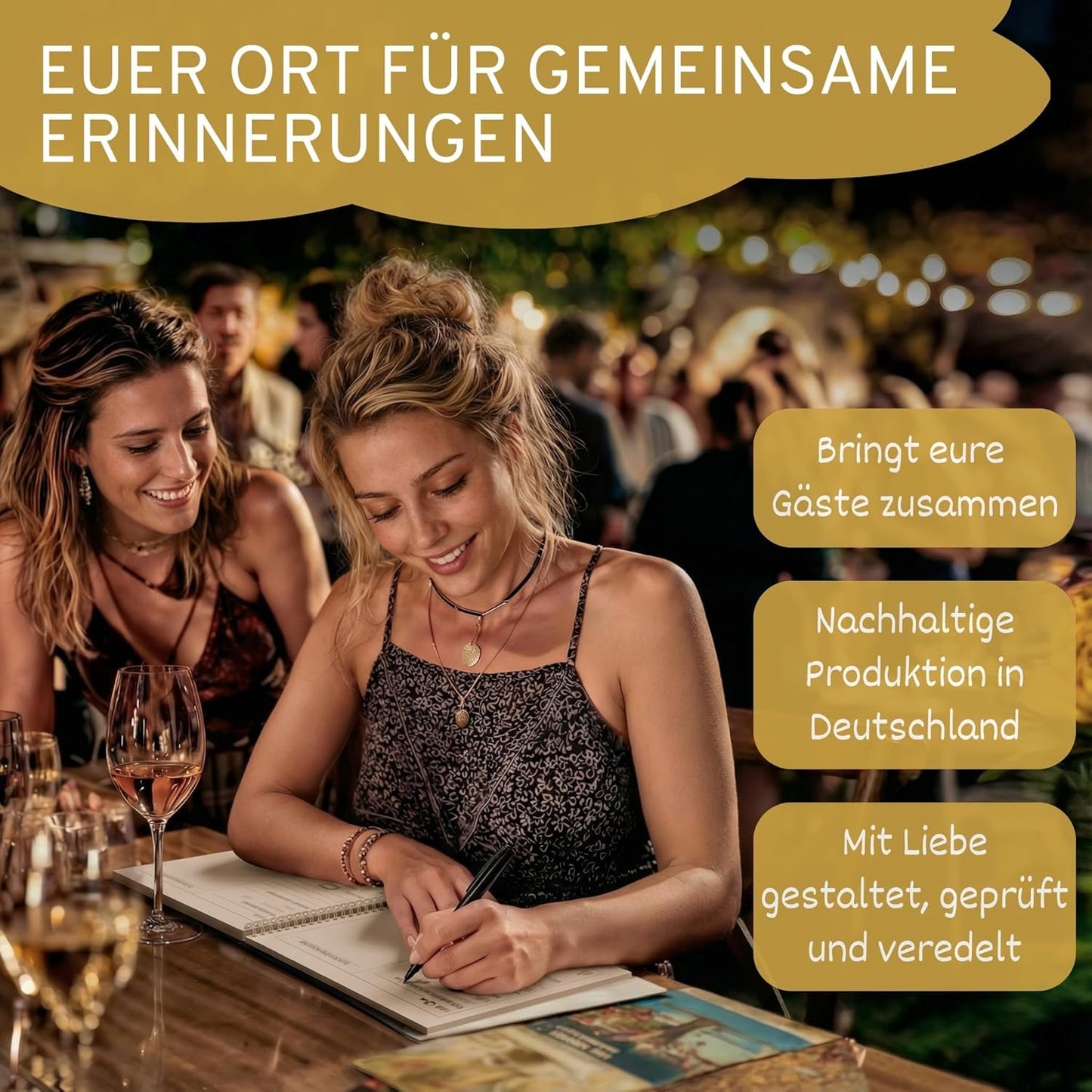 Gästebuch Geburtstag mit Fragen, 60 Seiten - Schlicht