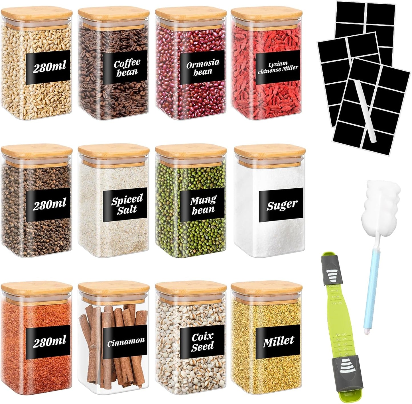 12er Vorratsgläser-Set