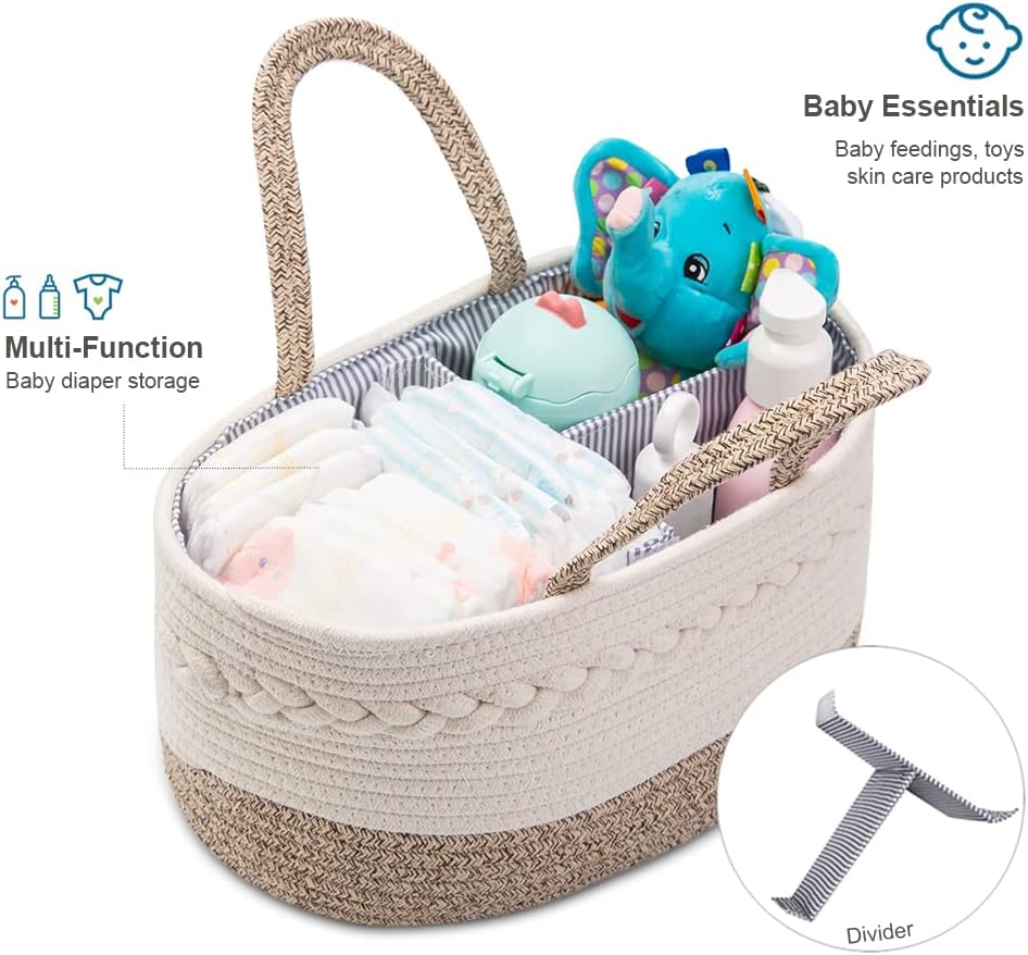 Windel-Organizer, L Pastellfarben, Weiß, Beige