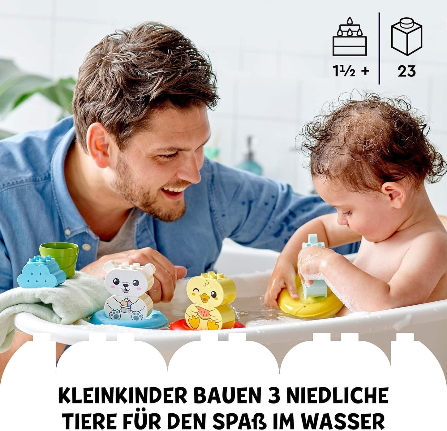 Schwimmender Tierzug Badespielzeug, Single