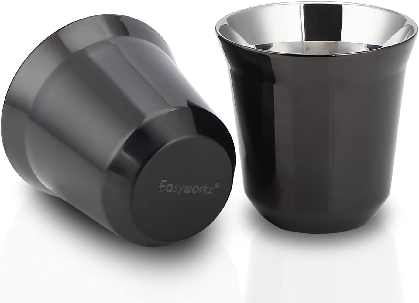 2er-Set Doppelwandige Espressotassen, 150 ml Gunmetal