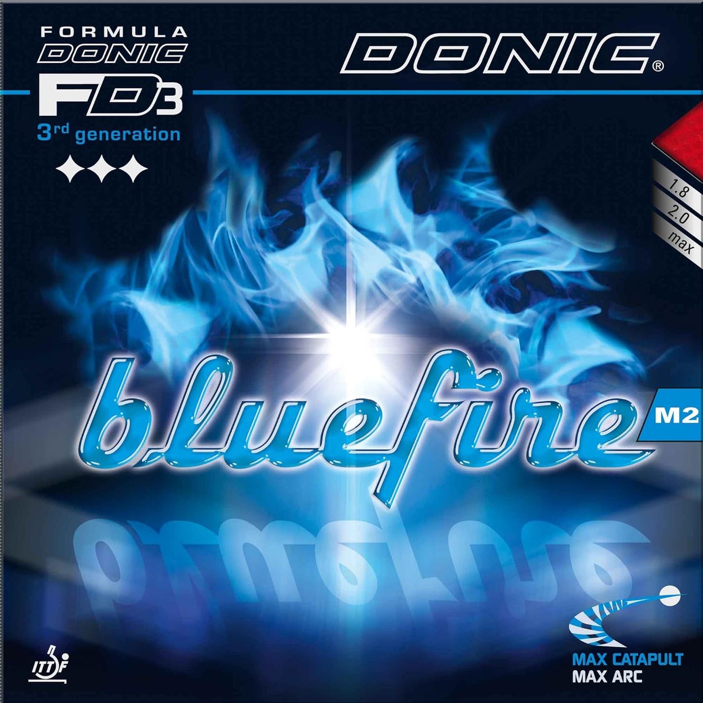Bluefire M2 - Tischtennisbelag 1,8 mm, blau 1,8 mm