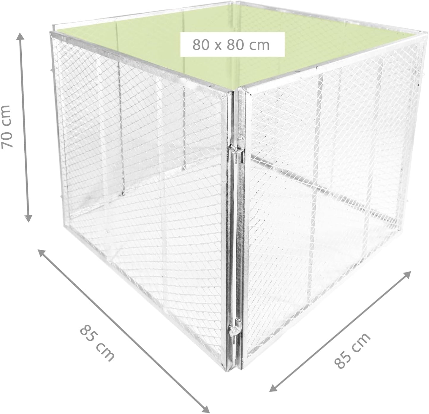 Metallkomposter, 448 Liter silber