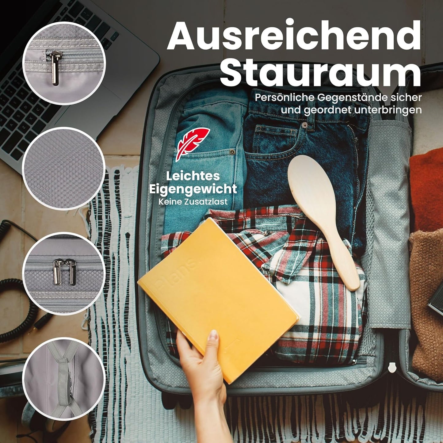 Hartschalen-Reisekoffer, L Navy Blau