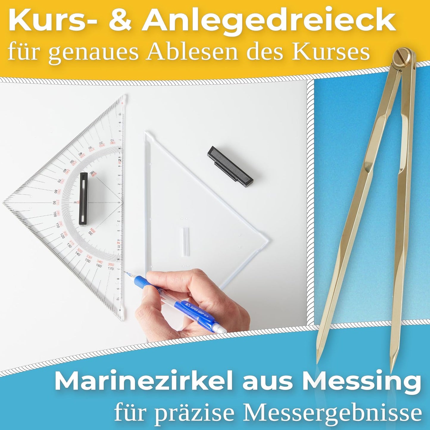 Kapitänsset Navigations- und Knotenset für Segler, Kapitänsset