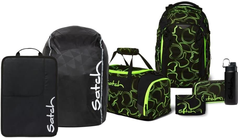 Match Kollektor 7-teiliges Schulrucksack-Set, Green Supreme
