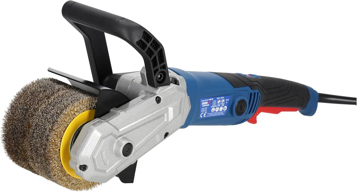 Satiniermaschine mit Bürste