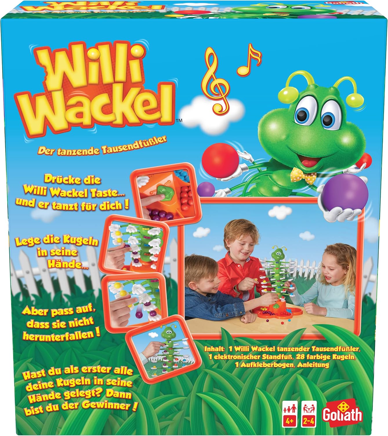 Willi Wackel Kinderspiel ab 4 Jahren (2-4 Spieler), Single