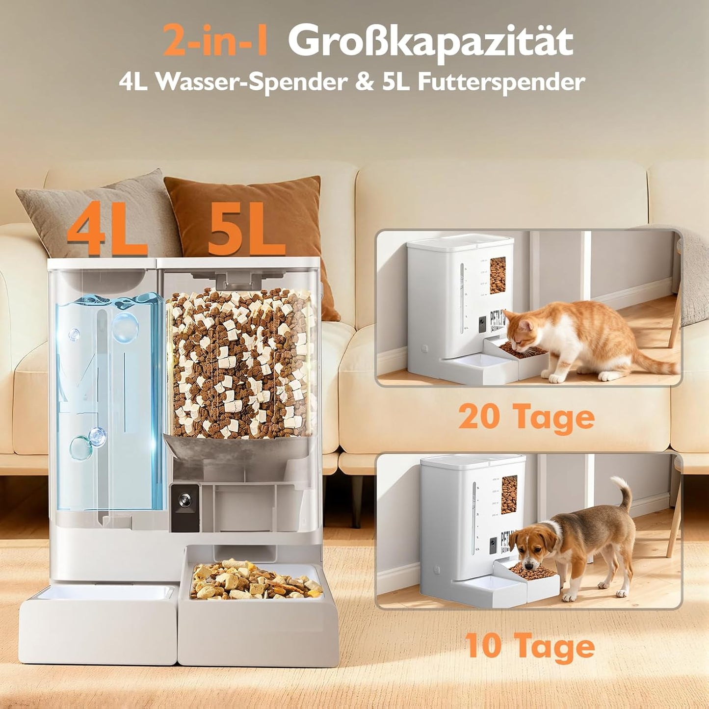 Futterautomat mit Kamera und App-Steuerung