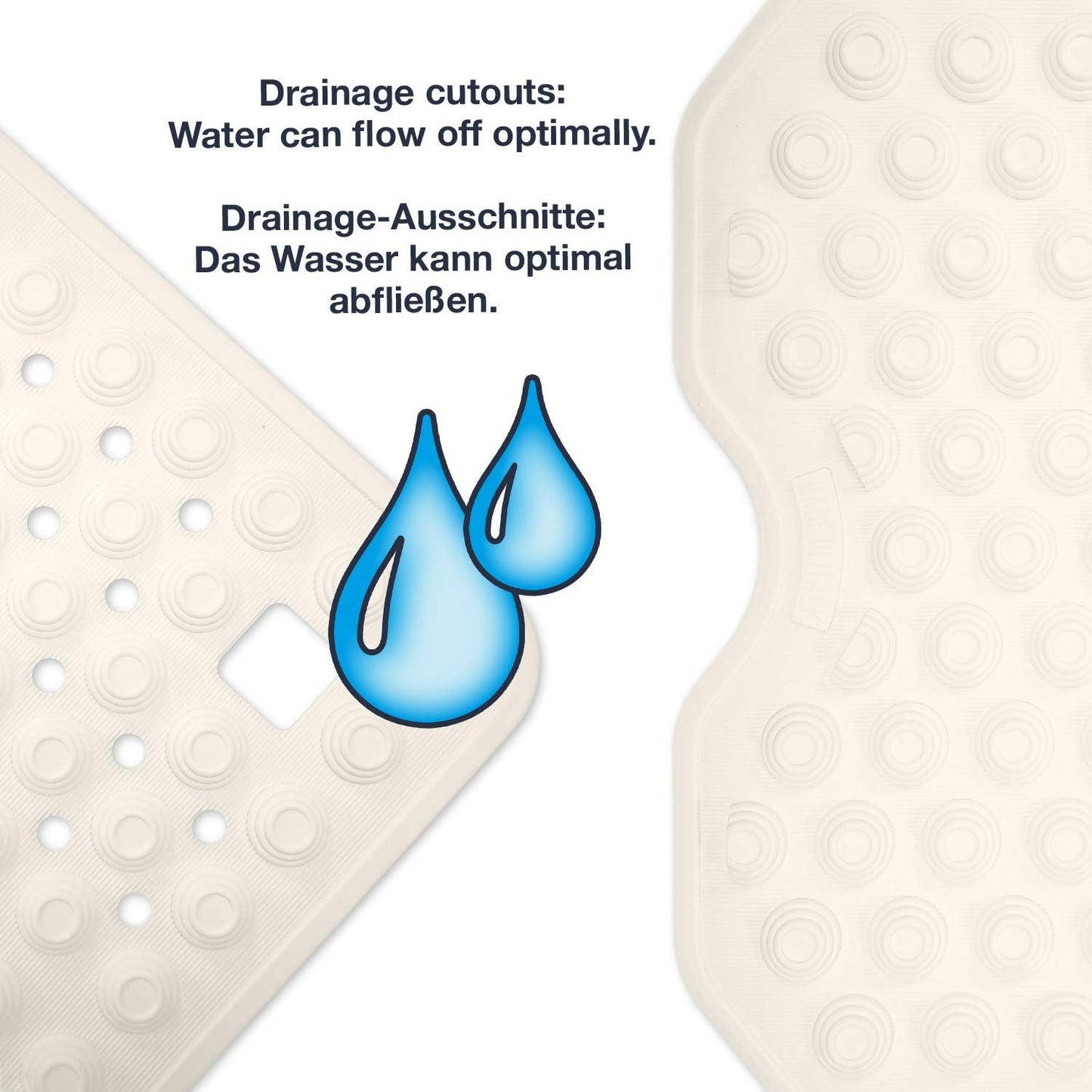Rutschfeste Duschmatte, quadratisch 60x60 cm, 60 x 60 cm Mint