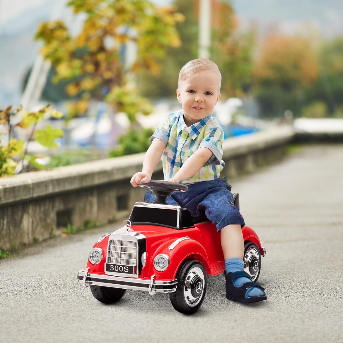 Rutschauto mit Kippschutz, Rot