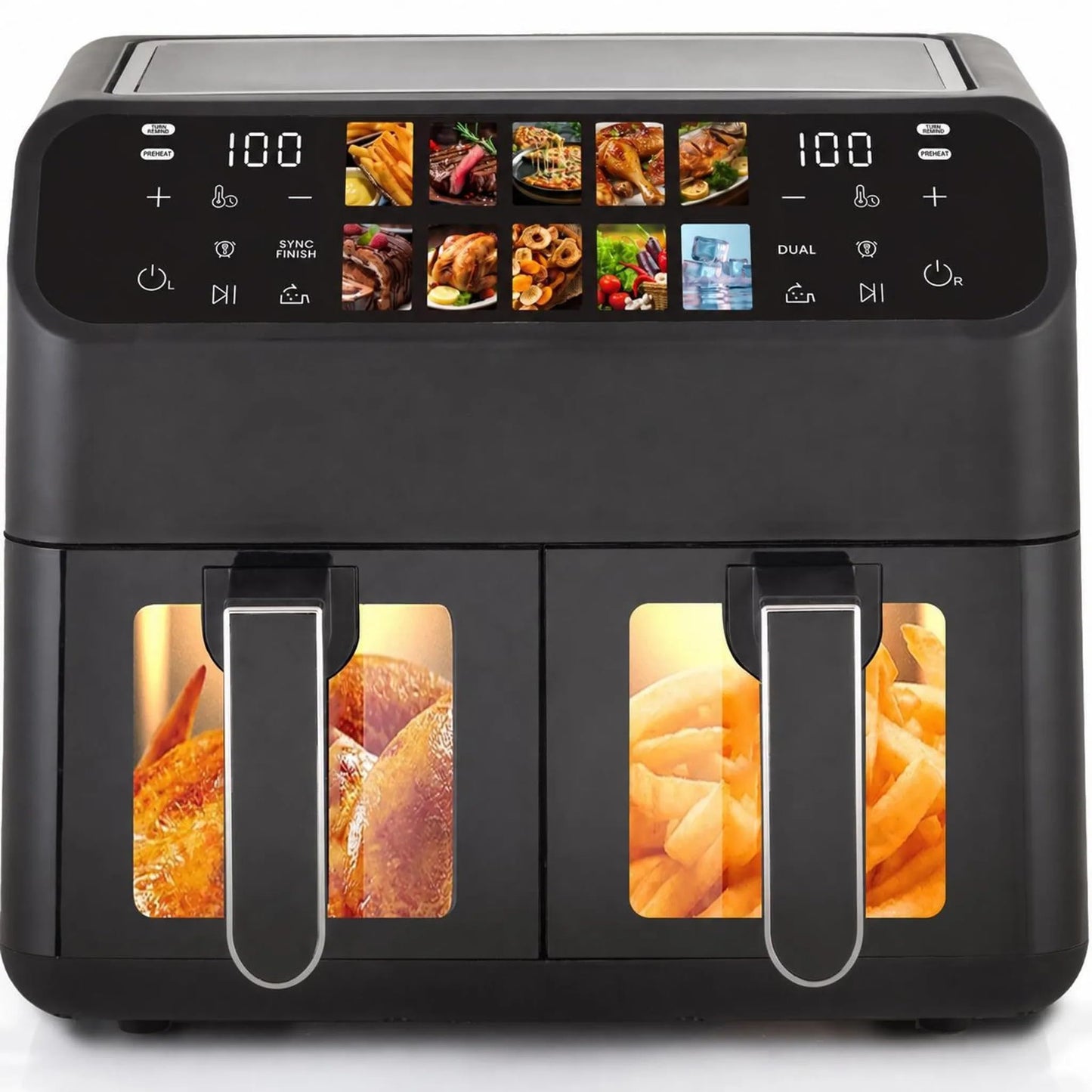 Heissluftfritteuse XXL Dual mit 10 Programmen