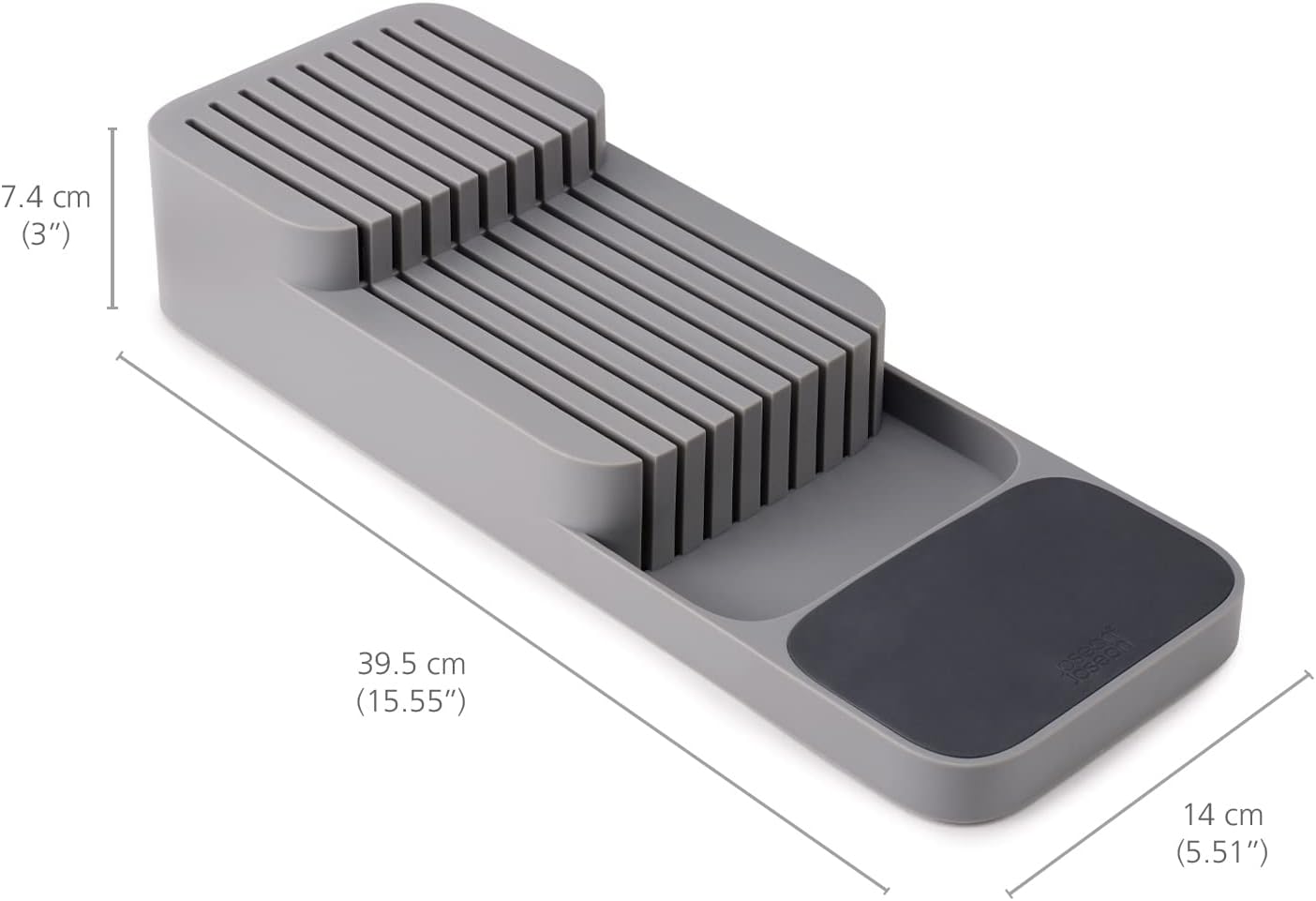 DrawerStore Messer-Organizer, Messer-Organizer Kompakt Grau