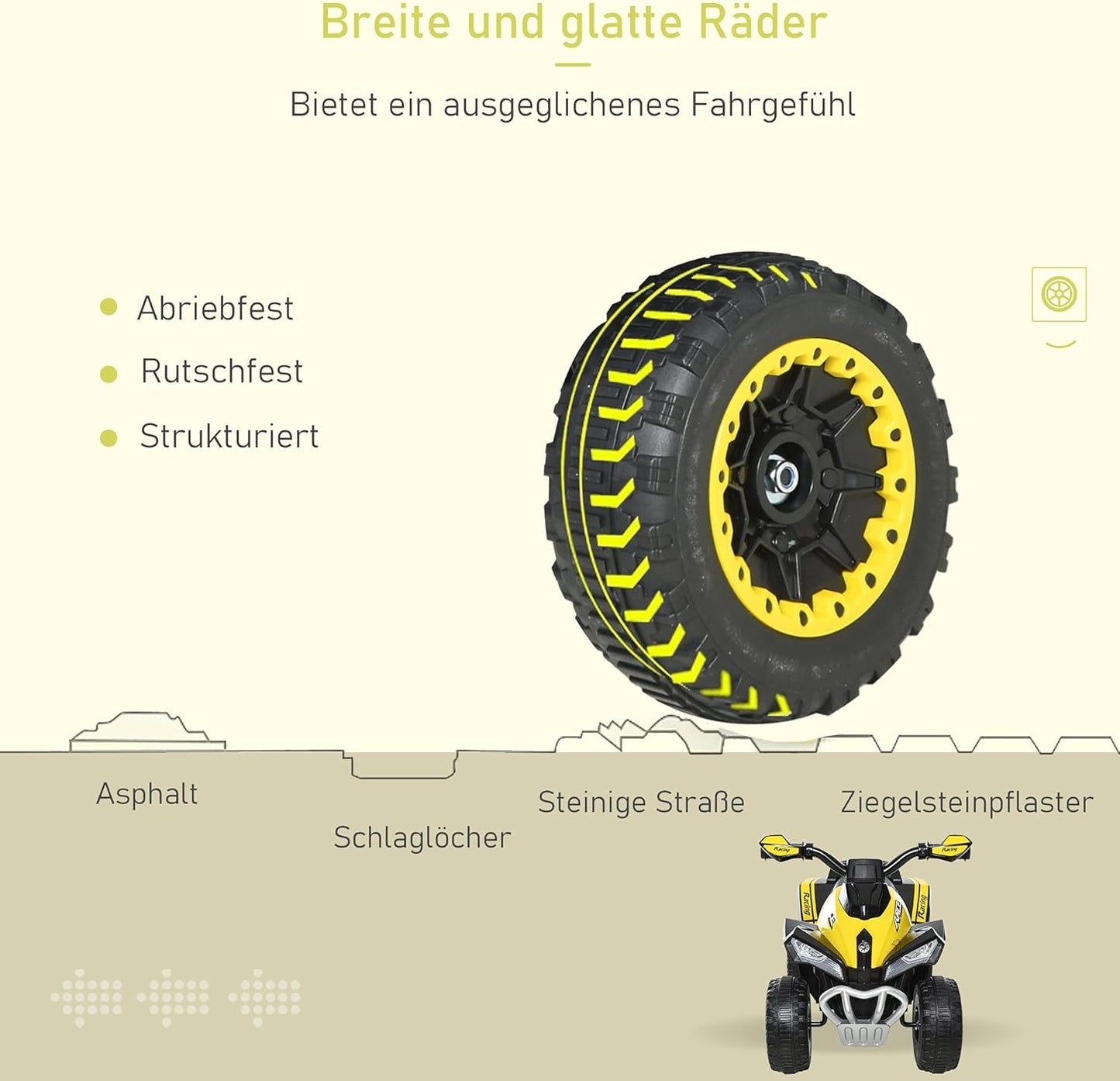 Rutscherfahrzeug mit Licht und Musik, Gelb