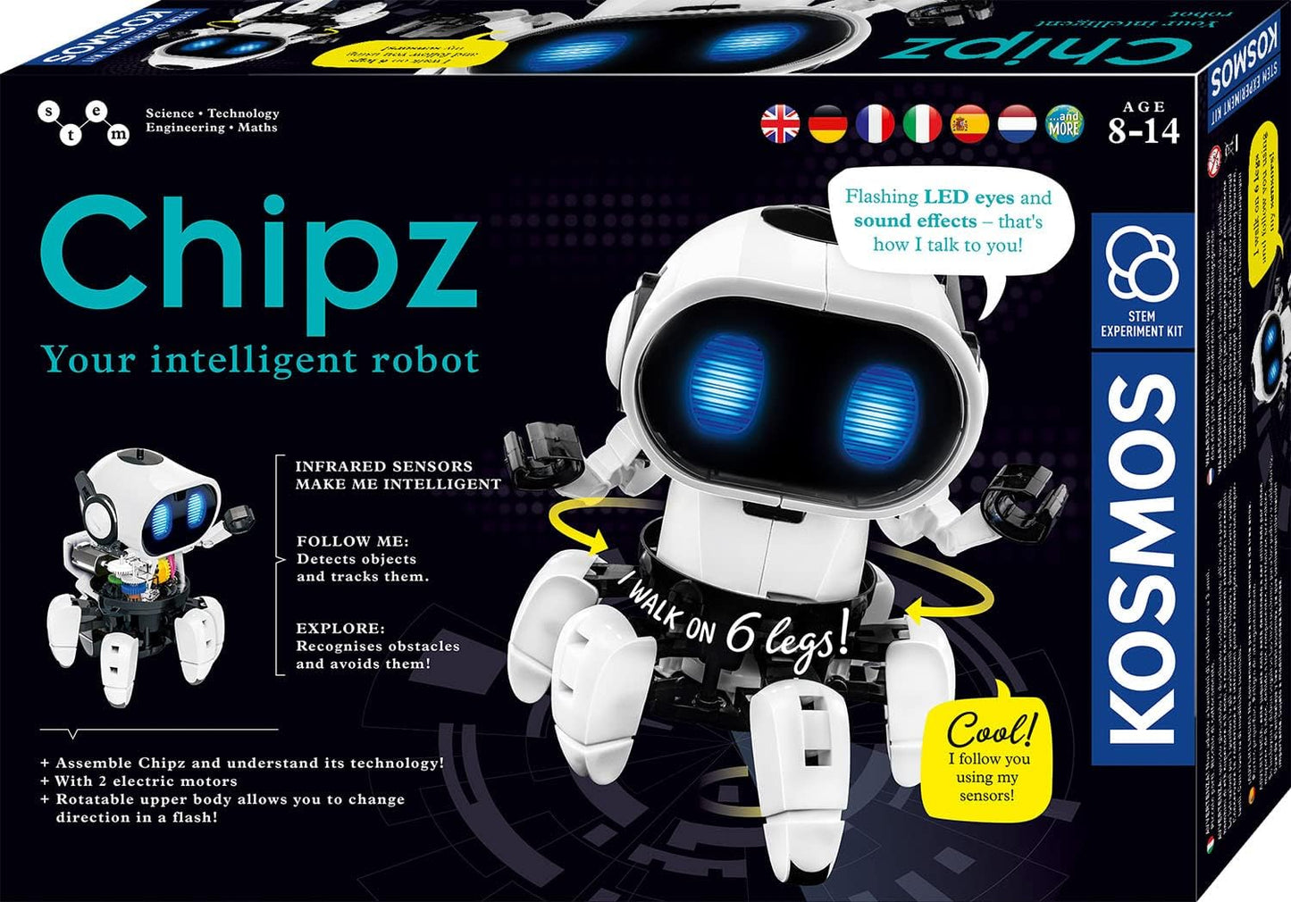 Chipz - Dein intelligenter Roboter, Mit mehrsprachiger Anleitung