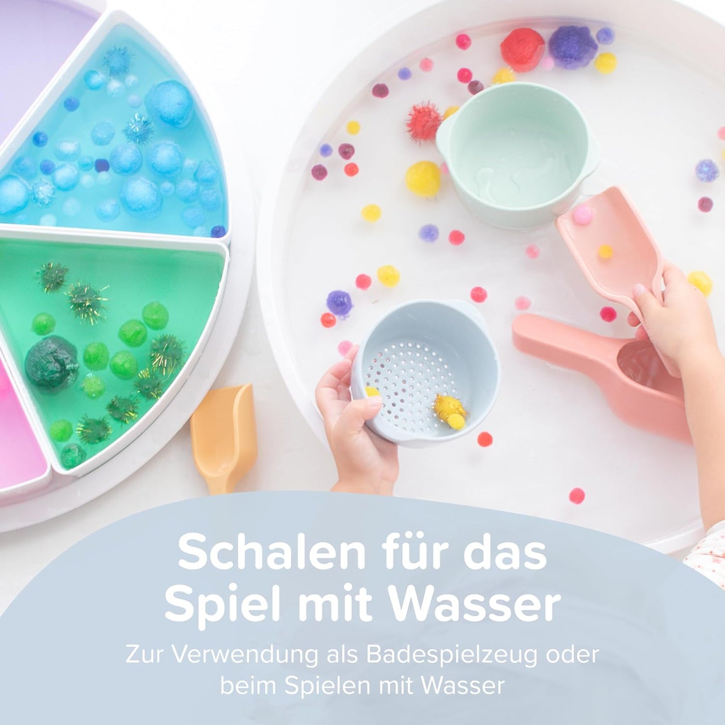 Silikonschalen und Sieb