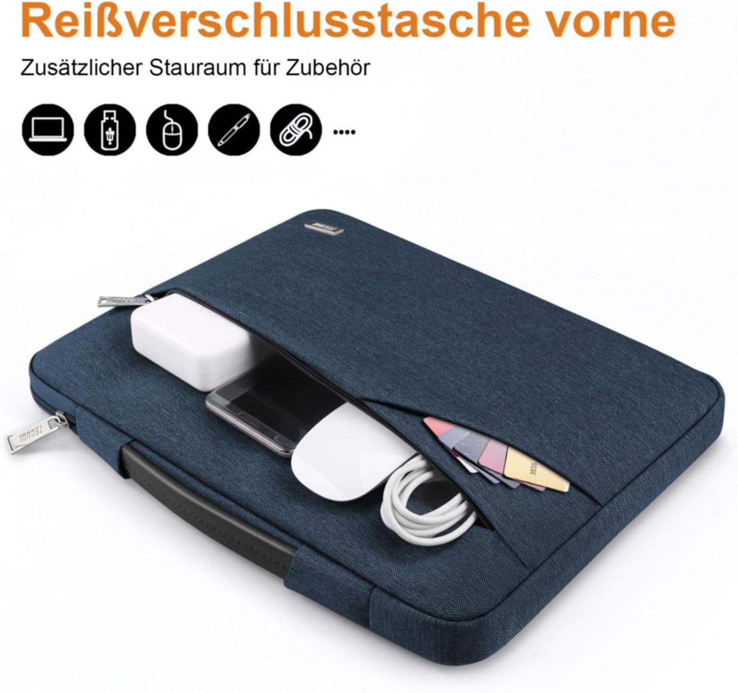 Laptop-Schutzhülle für 15,6", 15,6 Zoll Denim Blau