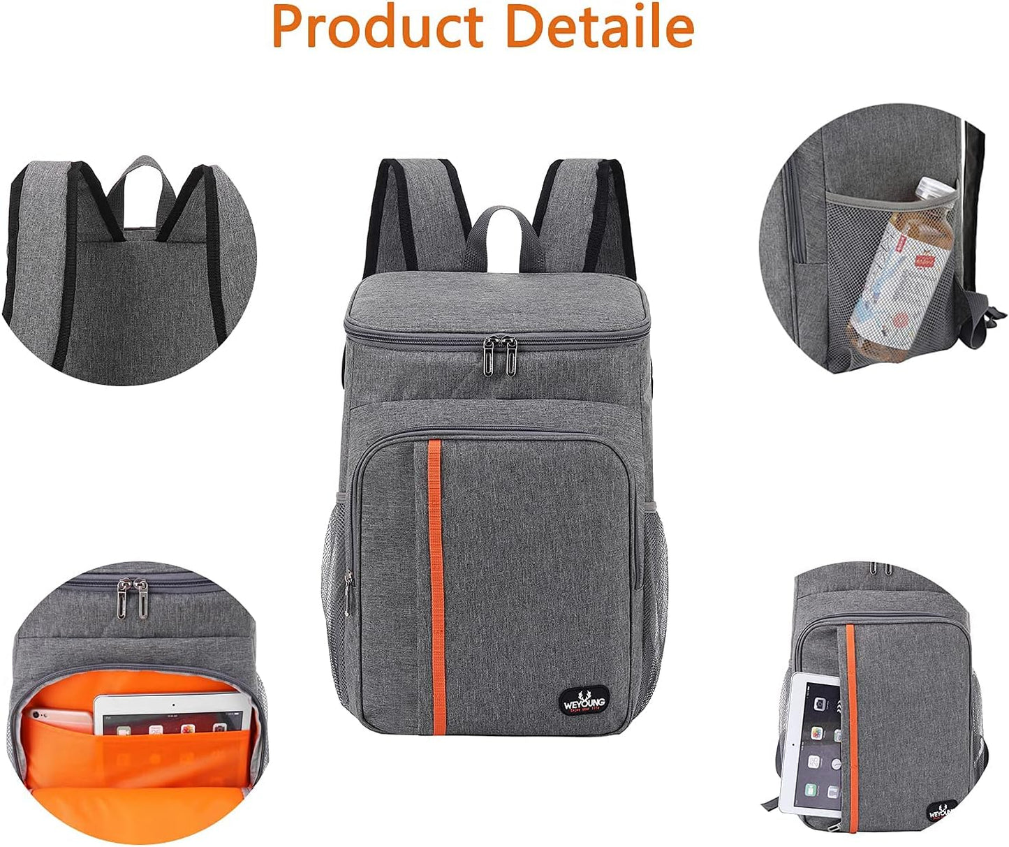 Kühlrucksack, Grau