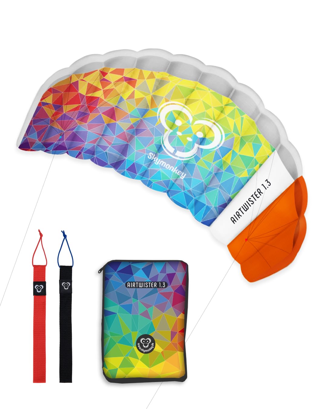 Airtwister Lenkmatte mit Packsack und Flugschlaufen, Multicolor 130.0 Zentimeter