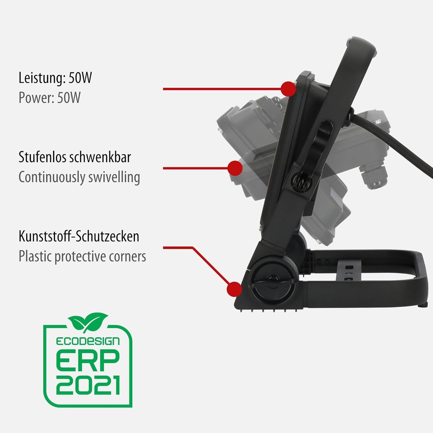 LED-Baustrahler JARO 7060 M, mit Schaltstufen 5800lm (50W)