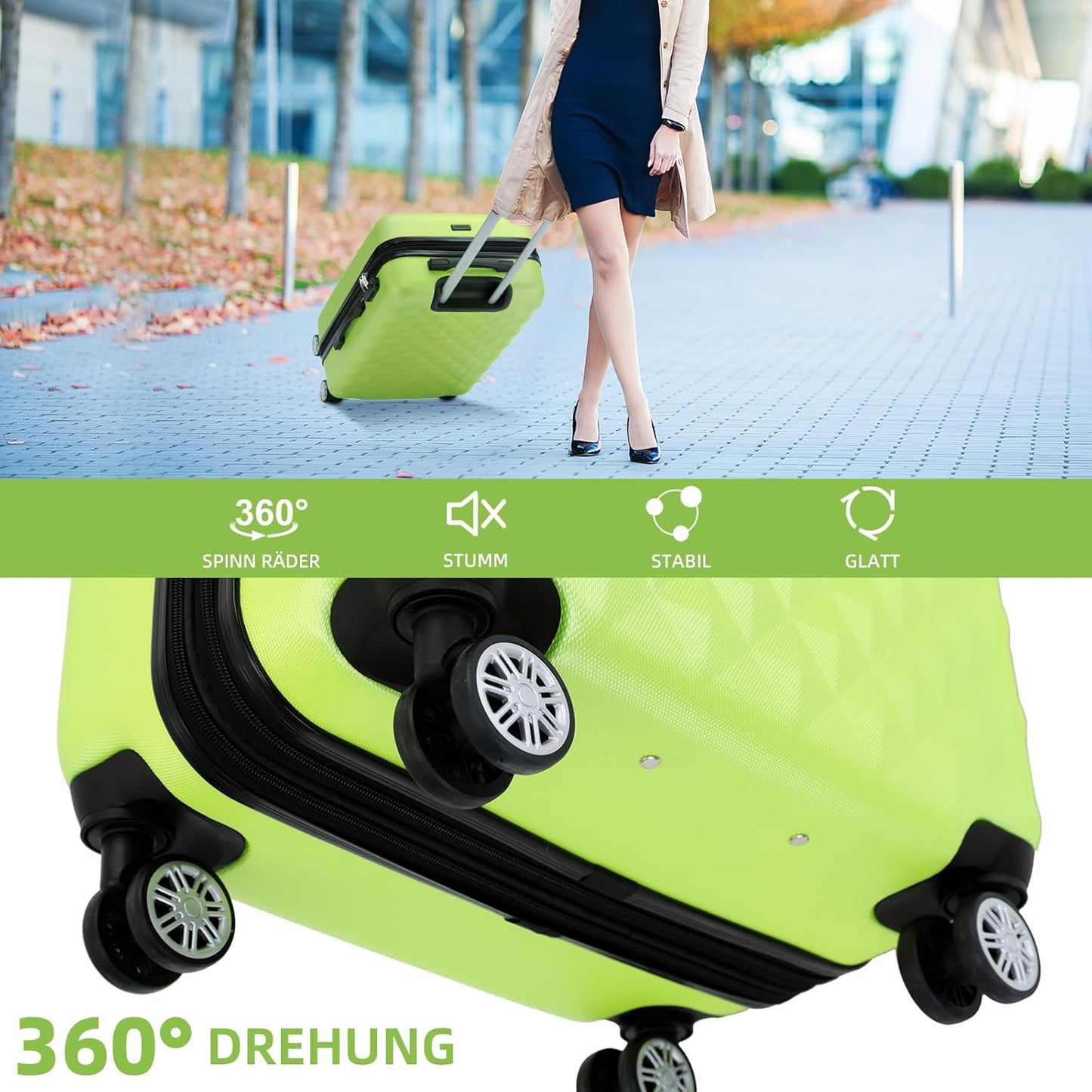 Hartschalen-Trolley, Grün M